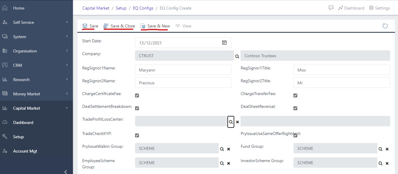 image Showing activated save button options view