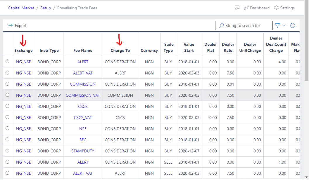 image Showingprevailing statutory fees charge options
