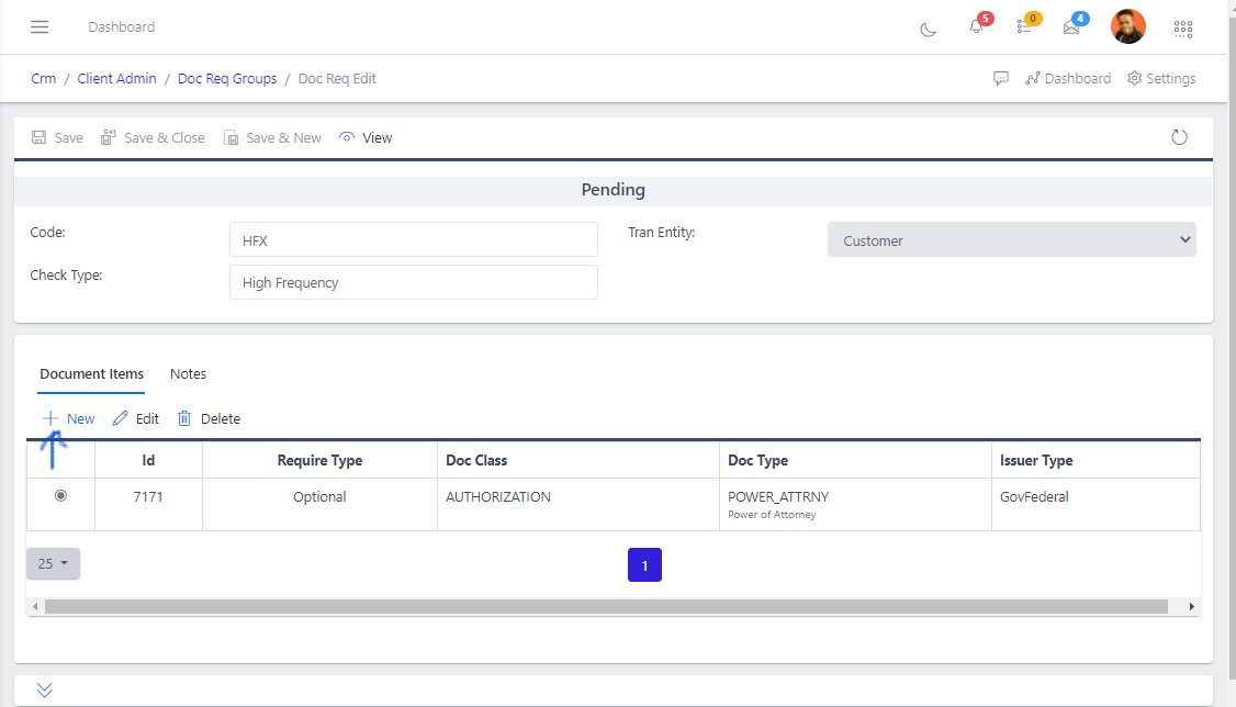fig 5  Clicking the create button