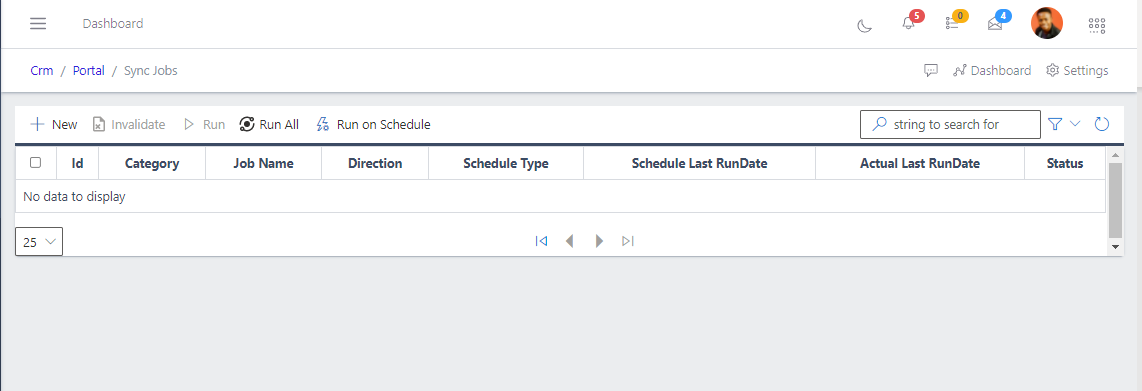 Fig 2  Listing to Synchronization Jobs