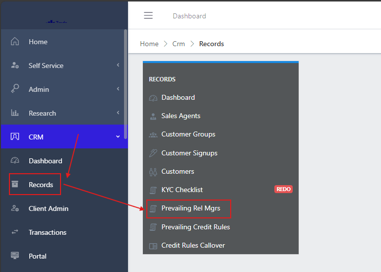 prevailing relationship managers Navigation