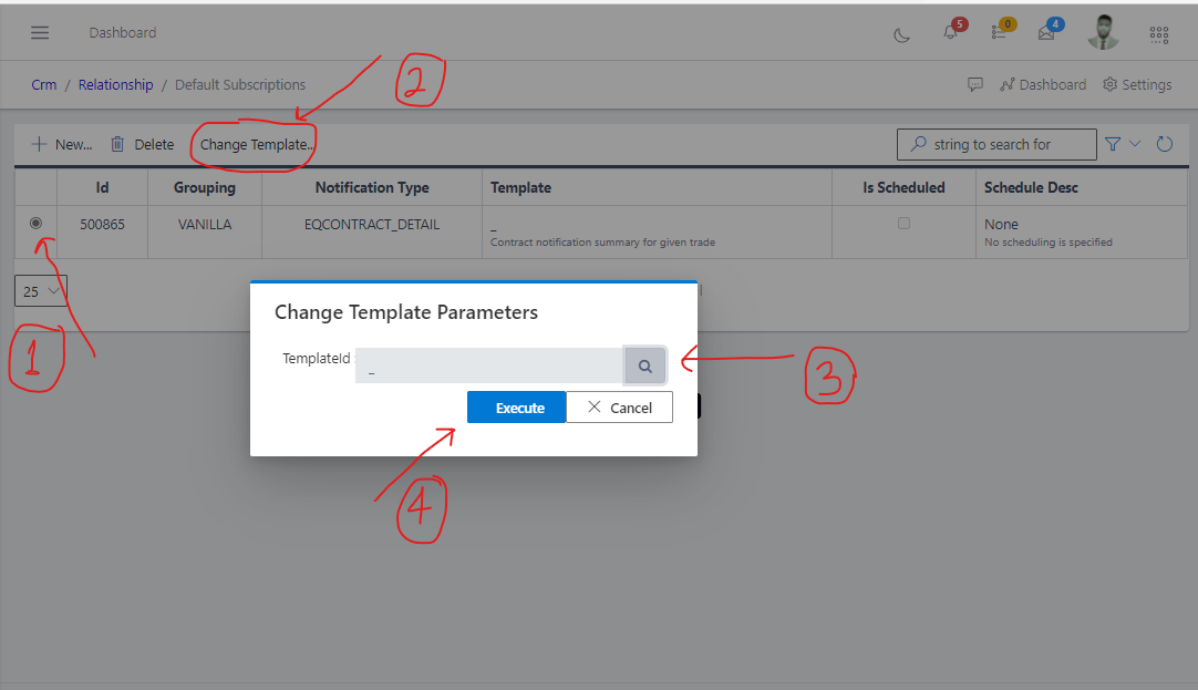 image showing how to change template