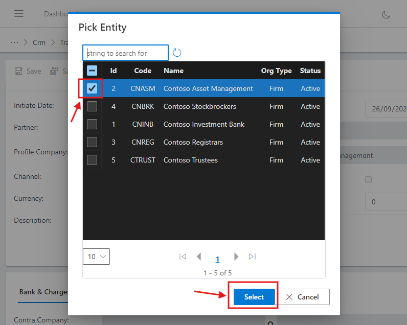 Fig.10 Showing a list of companies