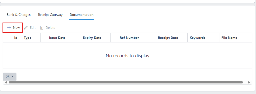 Fig.27 showing new button to create document