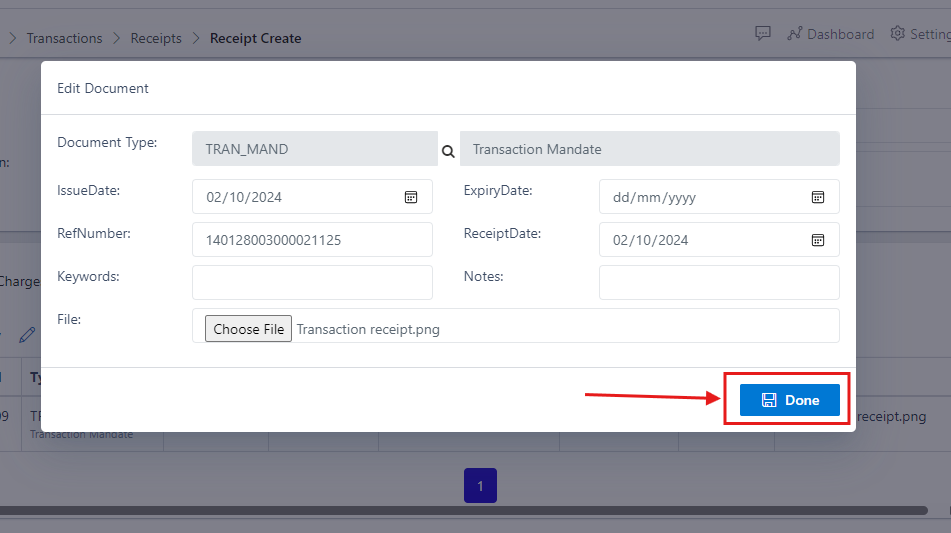 Fig.35 showing 'Done' button