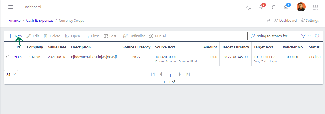 Fig 4 Creating Currency Swaps
