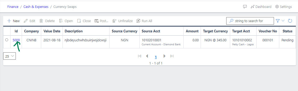Fig 6 Viewing Currency Swaps
