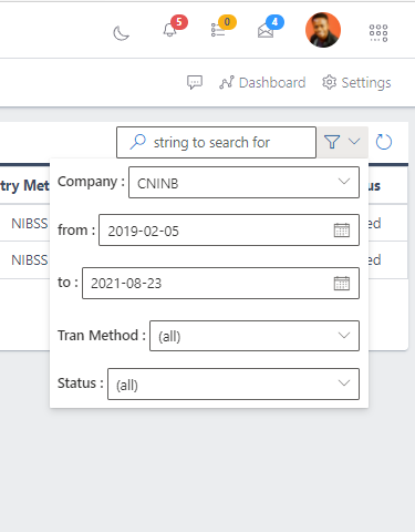 Fig 3 Searching GL Journal