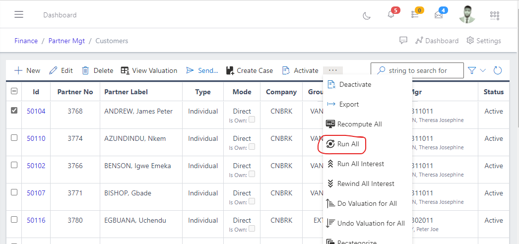 Image showing run all button