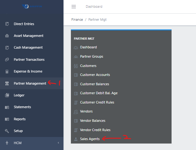 image showing sales agents navigation