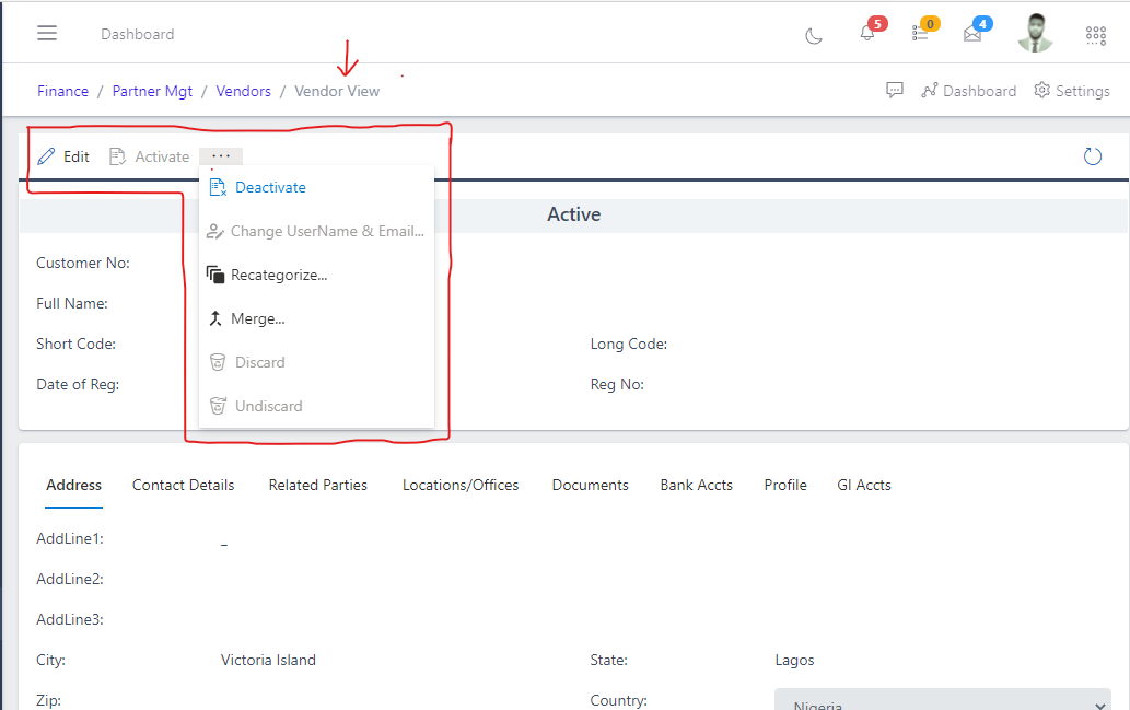 Image showing vendor view