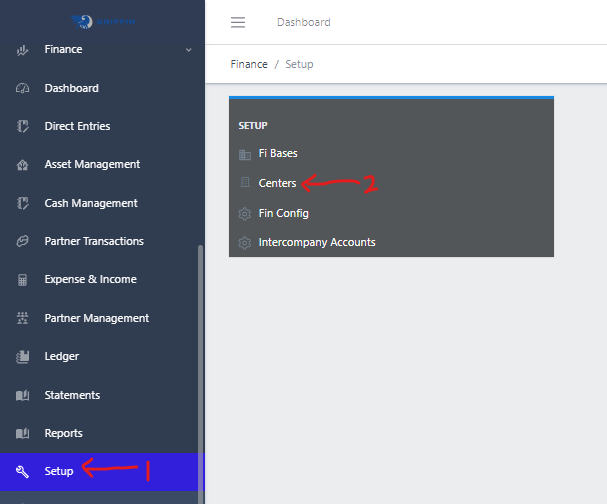 Image showing Navigation to Centers