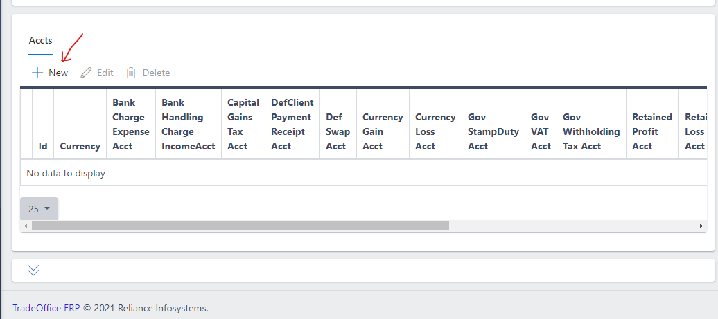 image showing financial configuration form