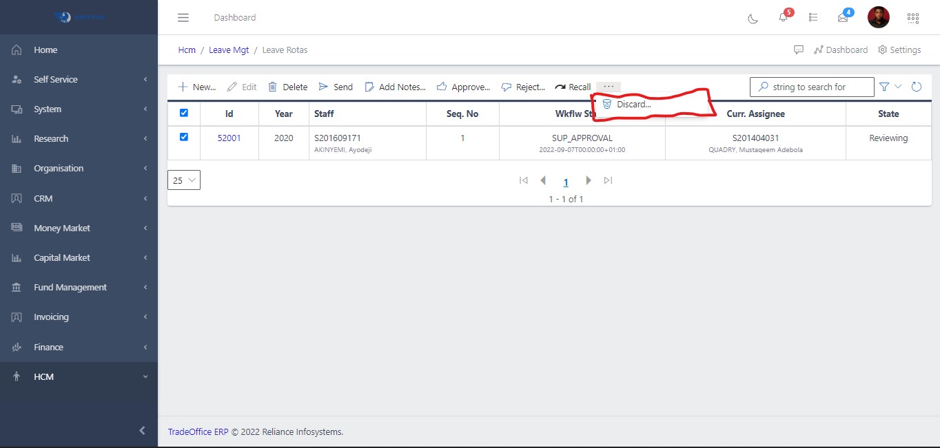 Fig 3 Discard Rota Submissions