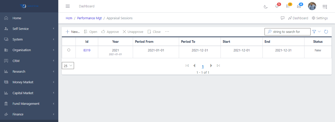 Fig 1.	Showing the appraisal session in TradeOffice