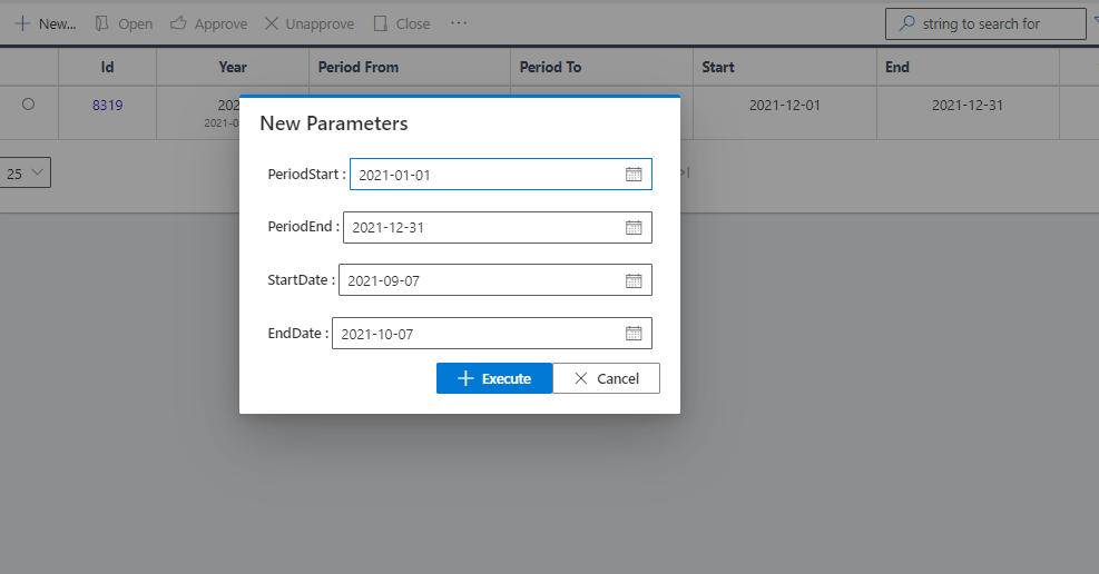 Fig 2. Showing the dialog box when the create button is clicked