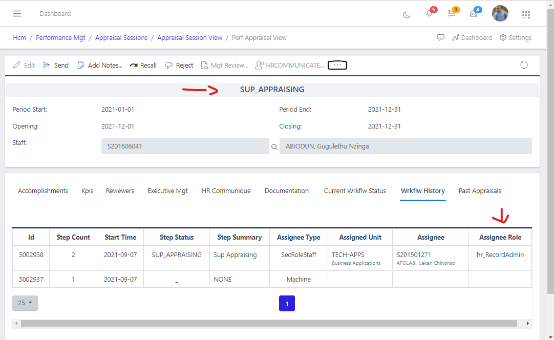 Fig 8. Supervisor appraisal