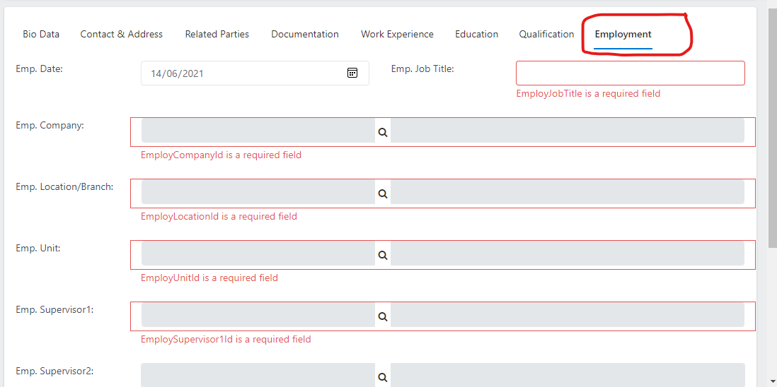 image showing filling of staff employment