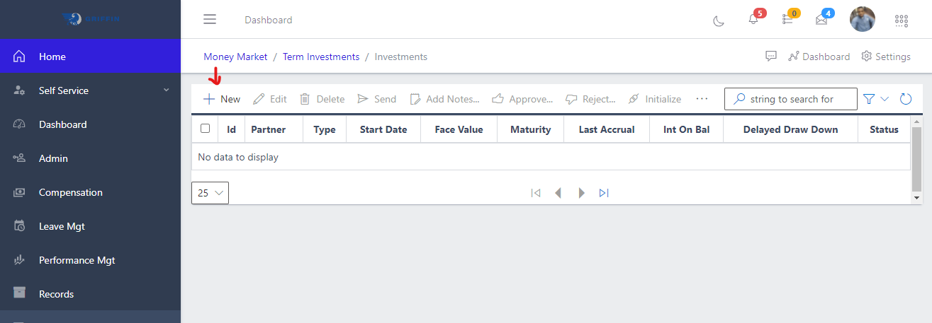 view screan and create button