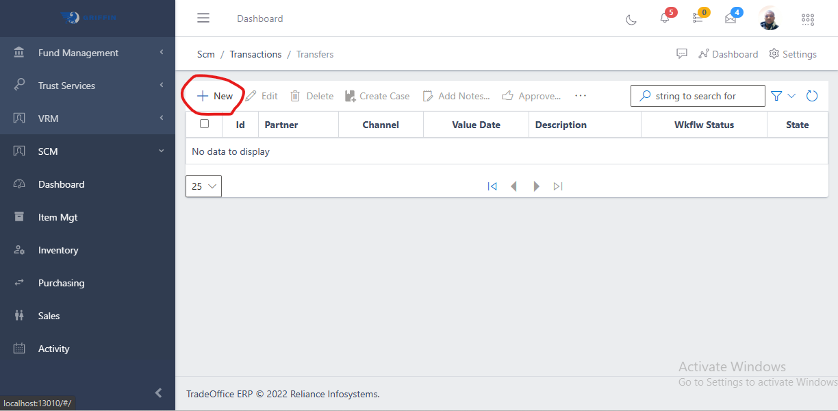 Fig 1.o Transactions Transfer Entries