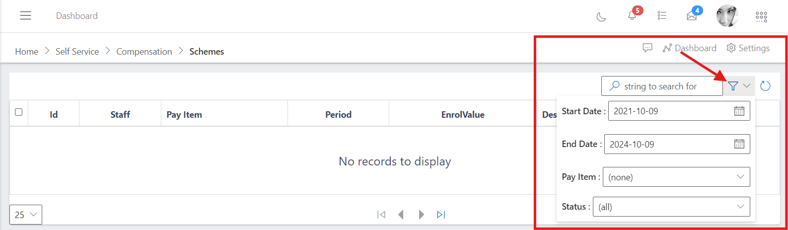 Fig 1 Scheme Enrollment View