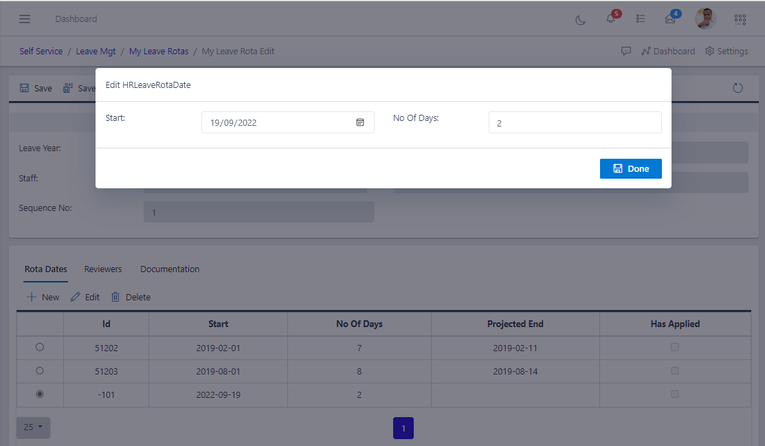 Fig 2.5.1 Add a new Quota