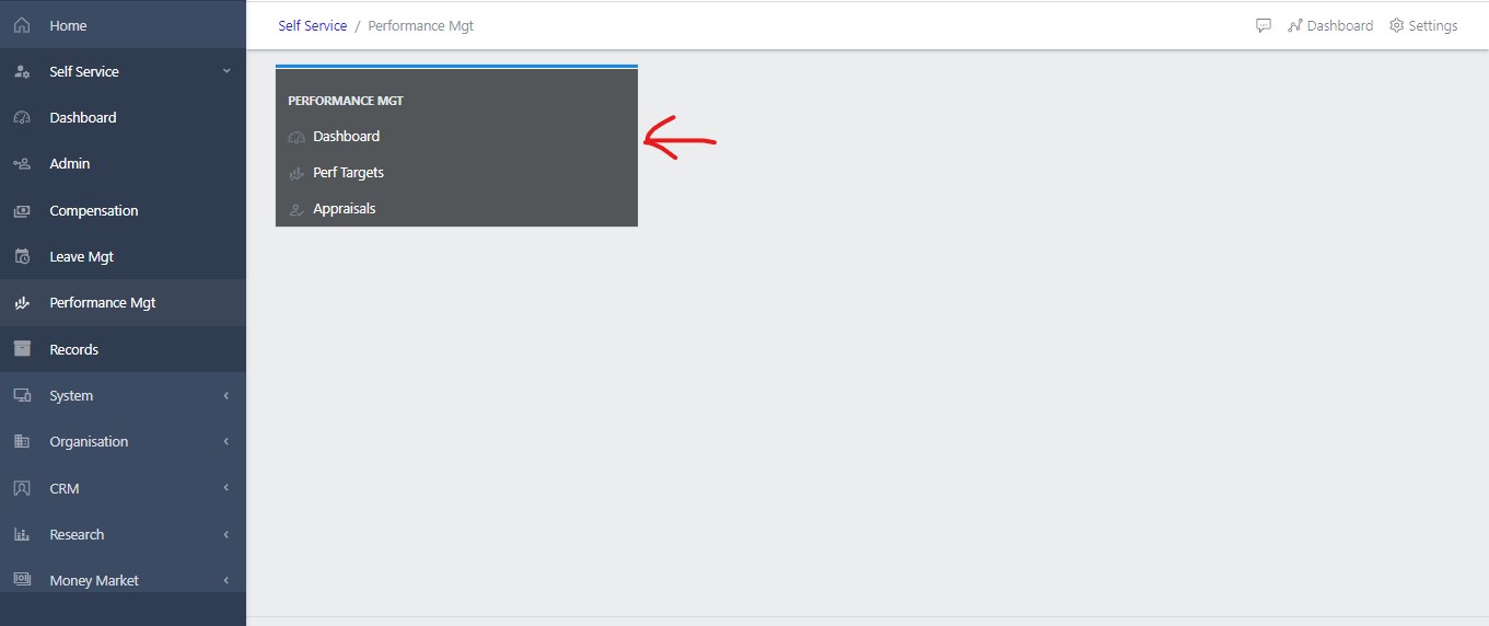 image Showing self-service dashboard