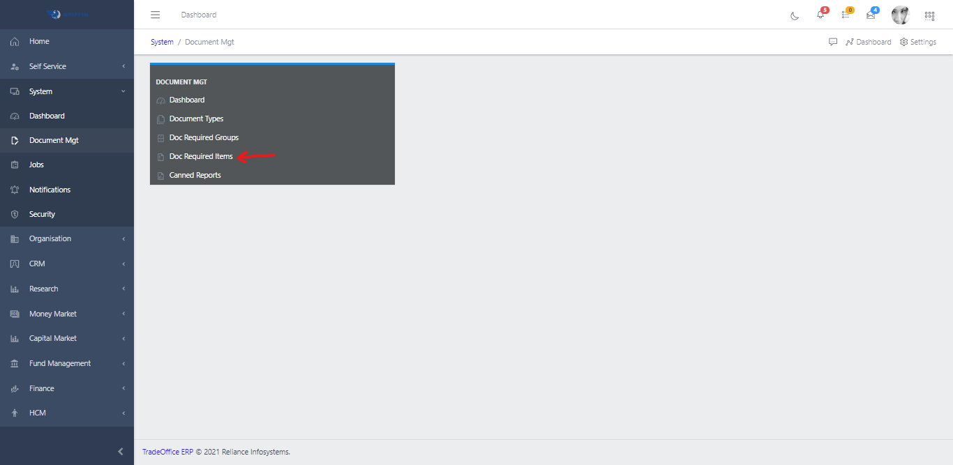 Document Requirement Groups