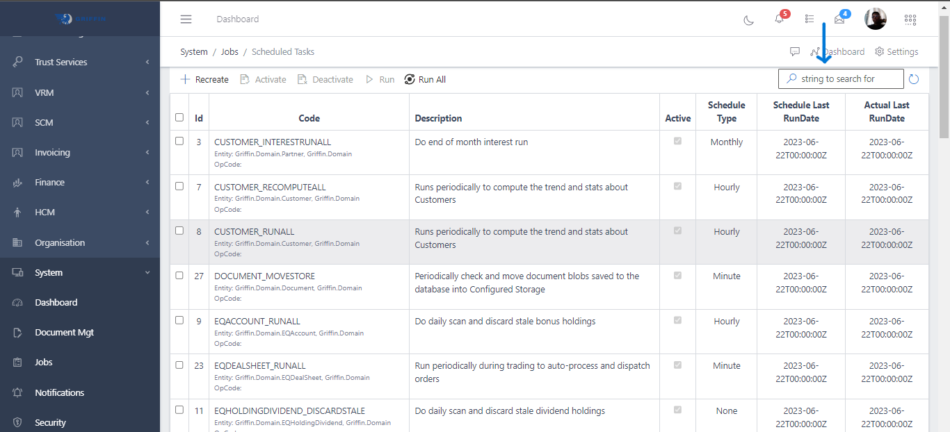 Schedule Task Search