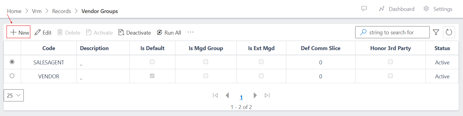image showing new button